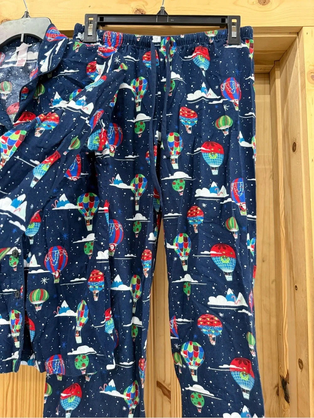 Women’s Navy Christmas Pajama Set - Picture 4 of 7